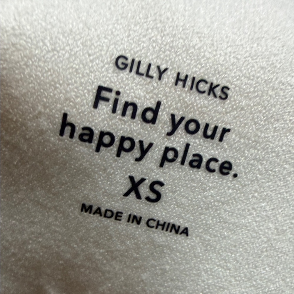 Gilly Hicks Cream Ribbed Racerback Tank size XS - Picture 5 of 6